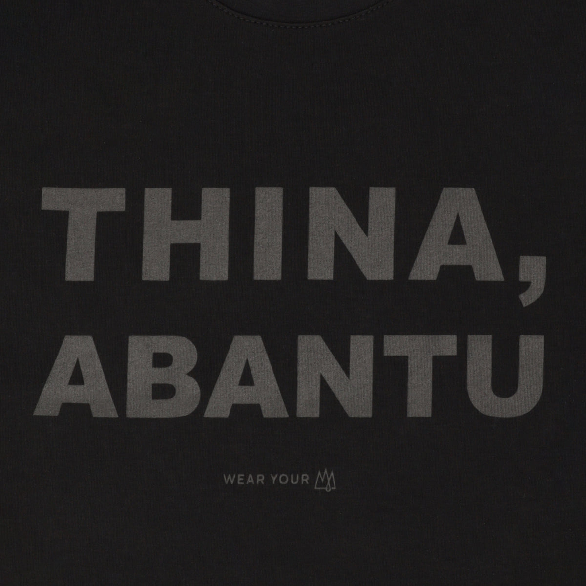 THINA ABANTU DOUBLE BLACK T-SHIRT