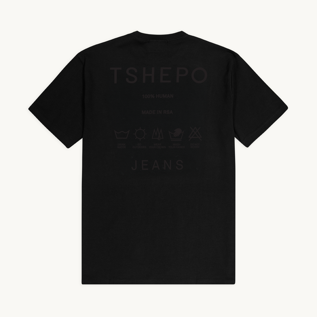 SELF CARE DOUBLE BLACK T-SHIRT