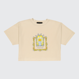 ILLUMINATION, LADIES CROPPED T-SHIRT, OATMEAL