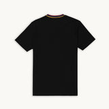 FLAG RIB NECKLINE - BLACK, WHITE