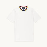 FLAG RIB NECKLINE - BLACK, WHITE