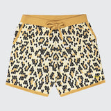 LADIES KNIT SHORTS, LEOPARD