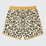 LADIES KNIT SHORTS, LEOPARD
