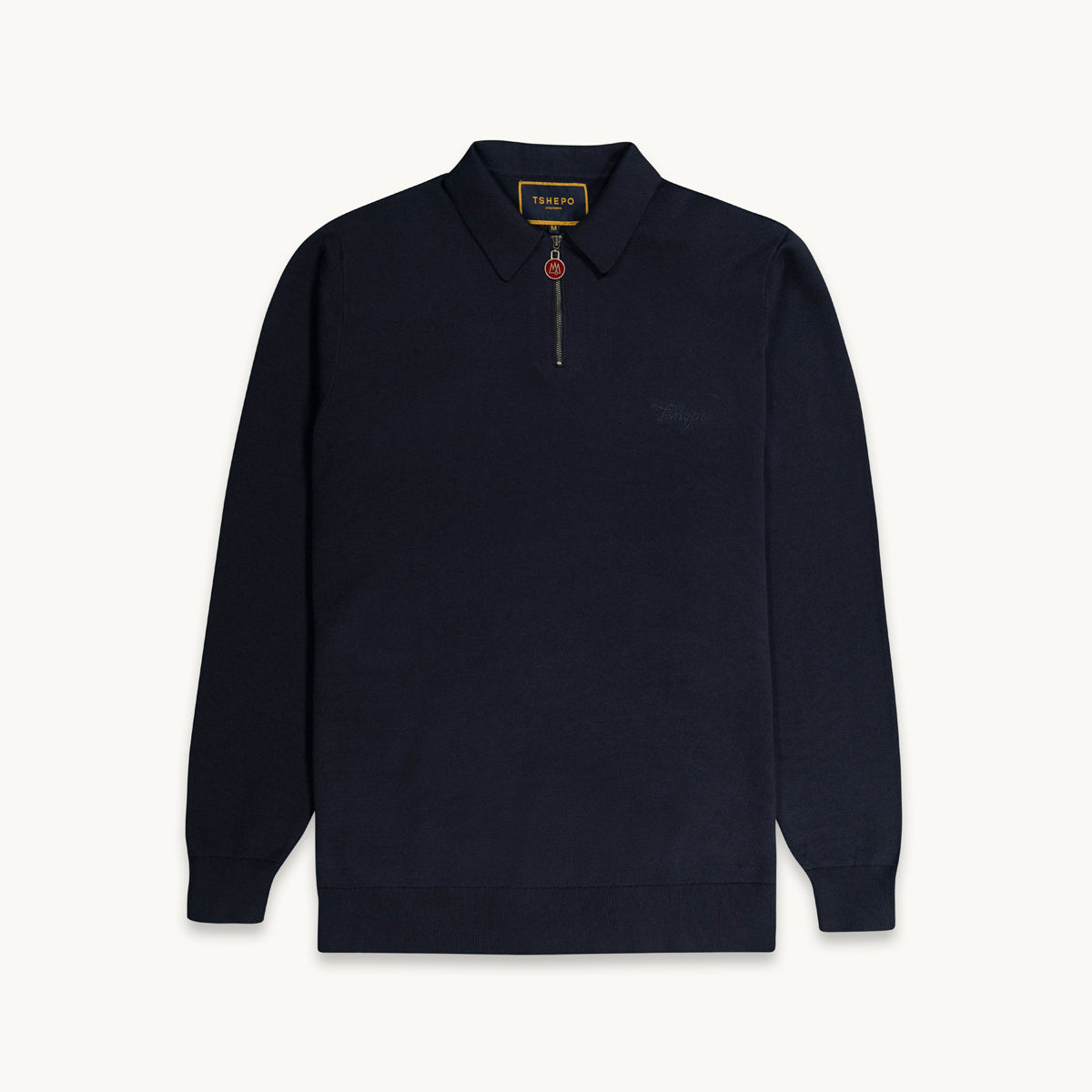 KNITTED LONG SLEEVE POLO
