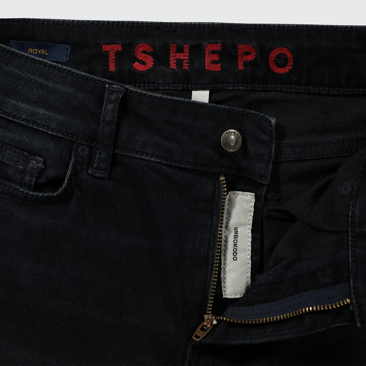 TSHEPO LADIES SKINNY ROYAL TAKALANI JEANS, BLUE BLACK 4 | TSHEPO