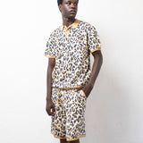 MENS KNIT SHORTS, LEOPARD