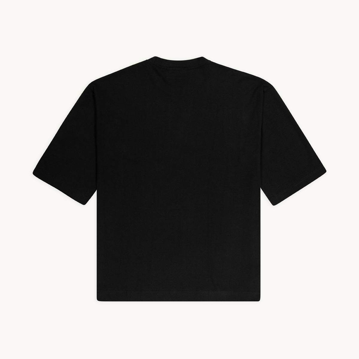 back of the black oversized t-shirt