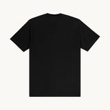 Back of black regular fit t-shirt