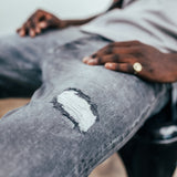 MENS DIKGOSI JEANS, GREY