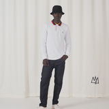 LONG SLEEVE REGULAR FIT POLO, WHITE