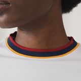FLAG RIB NECKLINE - BLACK, WHITE