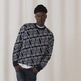 MONOGRAM JERSEY KNIT NAVY