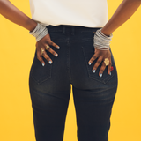 LADIES SKINNY ROYAL TAKALANI JEANS, BLUE BLACK