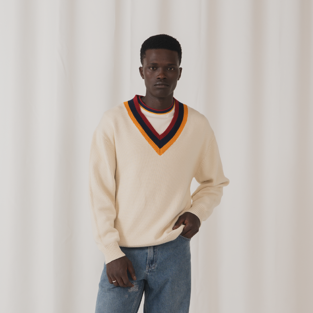 FLAG V-NECK KNIT