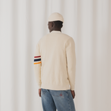 FLAG CARDIGAN KNIT BEIGE