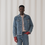 CROWN EMBROIDERY TRUCKER JACKET