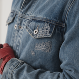 CROWN EMBROIDERY TRUCKER JACKET