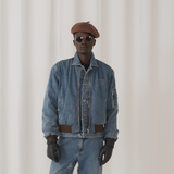 DENIM & ESPRESSO REVERSIBLE BOMBER JACKET