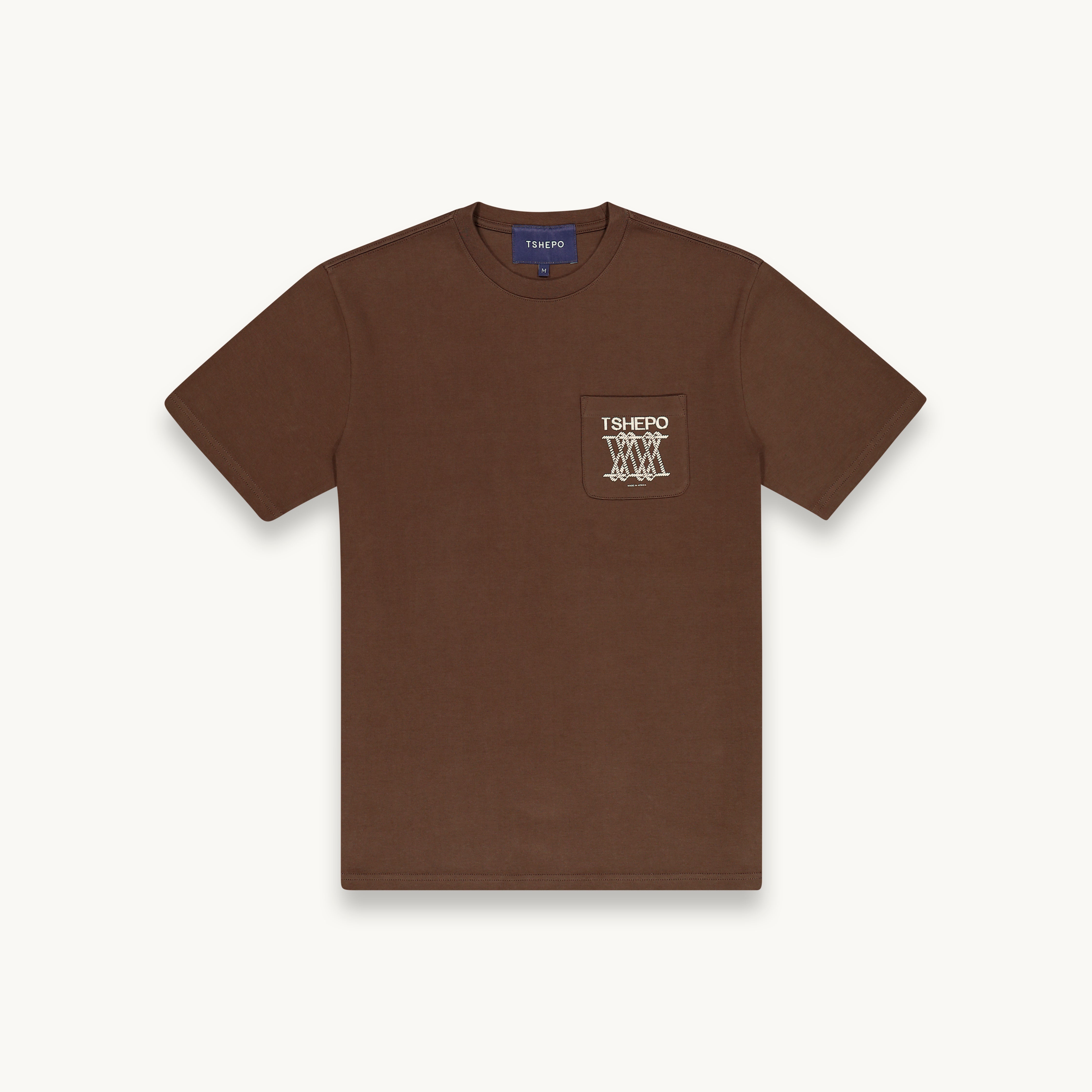 Tshepo monogram t-shirt in espresso brown