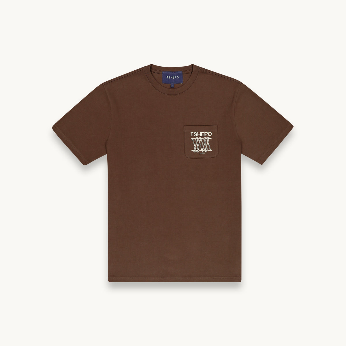 Tshepo monogram t-shirt in espresso brown