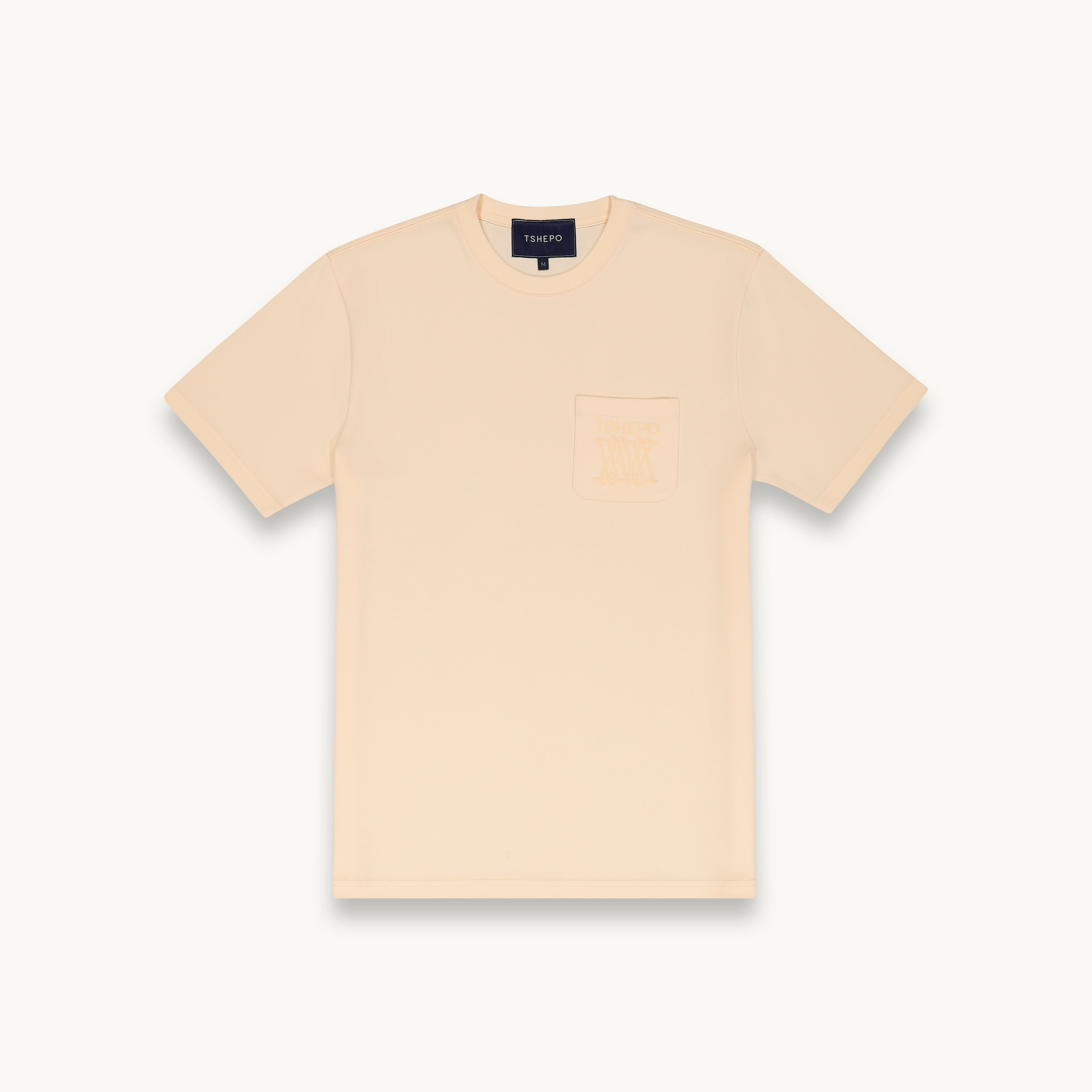 Tshepo monogram t-shirt in ivory beige 