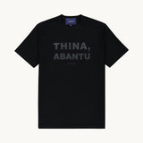 THINA ABANTU DOUBLE BLACK T-SHIRT