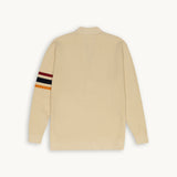 FLAG CARDIGAN KNIT BEIGE