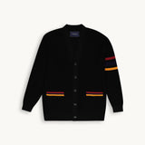 FLAG CARDIGAN KNIT BLACK