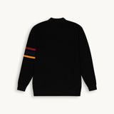 FLAG CARDIGAN KNIT BLACK