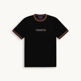 TSHEPO FLAG RIBBED T-SHIRT BLACK