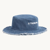 FRAYED EDGE BUCKET MID BLUE S/M 100% COTTON