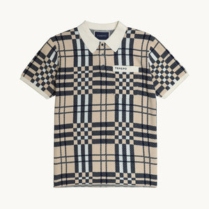 CHECK KNIT POLO