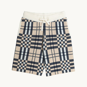 CHECK KNIT SHORTS