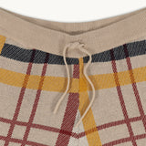 CHECKERED KNIT SHORTS