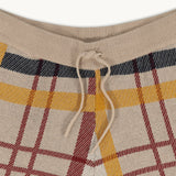 CHECKERED KNIT SHORTS