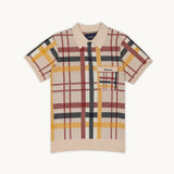 CHECKERED KNIT POLO