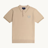 CLASSIC KNIT PATCH POLO BEIGE