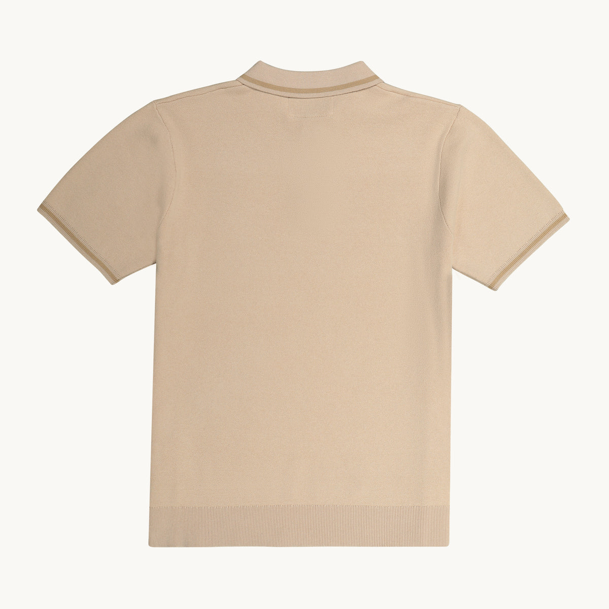 CLASSIC KNIT PATCH POLO BEIGE