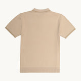 CLASSIC KNIT PATCH POLO BEIGE