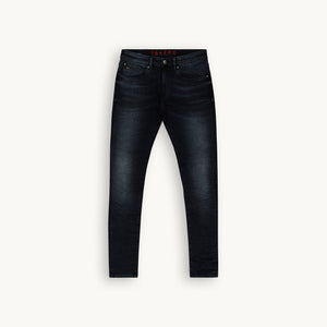 N1 BLUE BLACK CREASED JEANS 