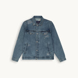 CROWN EMBROIDERY TRUCKER JACKET