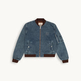DENIM & ESPRESSO REVERSIBLE BOMBER JACKET