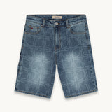 OVI MONOGRAM DENIM SHORTS