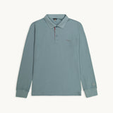 TSHEPO, LONG SLEEVE REGULAR FIT POLO, SAGE