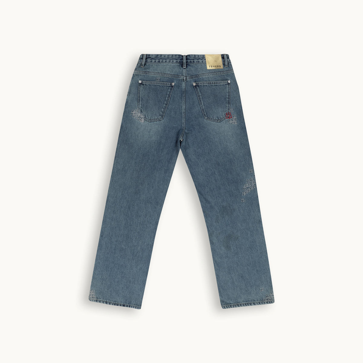 J1 VINTAGE CROWN EMBROIDERY JEANS