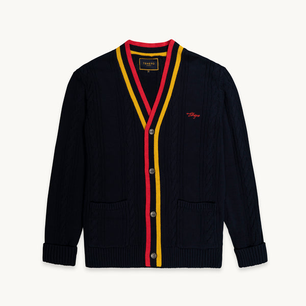 ヘリンドットサイ　カーディガン　ネイビー　Sheer hem cardigan ヘリンドットサイ カーディガン ネイビー Sheer hem cardigan