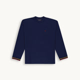 FLAG CUFF MONARCH LONG SLEEVE T-SHIRT BLUE