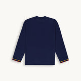 FLAG CUFF MONARCH LONG SLEEVE T-SHIRT BLUE