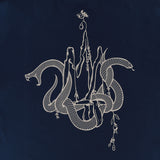TSHEPO, SERPENT'S CROWN, OVERSIZED T-SHIRT, NAVY