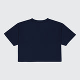 TSHEPO, BLOOM LADIES CROPPED T-SHIRT, NAVY